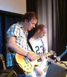 Peter on guitar and Colin on bass